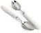 MEIYAHOME Cuchara de cena fina de 20 cm con borde redondo de calidad 18-10 de acero inoxidable blanco mango de cerámica, cucharas de sopa cubiertos de pulido de espejo, cuchara de comida principal