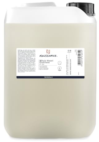Naissance Distilled Witch Hazel (No. 702) 5l (5 litres) - Non-Alcoholic, Pure, Natural, Cruelty Free, Vegan, Cleansing & Toning, Aromatherapy, Skincare