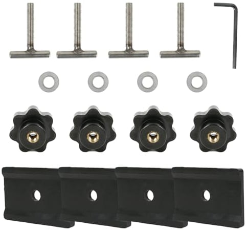 Btstil Schrauben zur Ladungssicherung auf der Schiene + Führungsbügel für Multiflexboard oder Möbel Profilschiene Zubehör, Kompatibel mit VW T5 T6 Multivan Transporter California