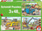 Schmidt Spiele 56520 Meine liebsten Baustellenfahrzeuge, 3x48 Teile Kinderpuzzle