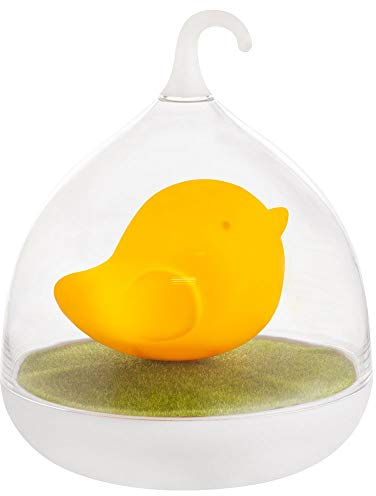 GLOBO LED Nachtlicht Vogelfigur Schlafzimmerleuchte Kinderlampe Tischleuchte Touchdimmer, weiß orange, 4x LED 0,08 Watt, DxH 14x17 cm