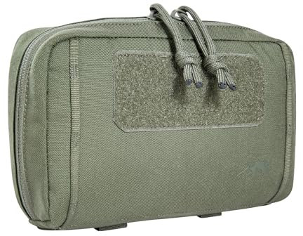 Tasmanian Tiger TT Tac Organizer Pro Zusatz-Tasche für Plattenträger mit Handy-Halterung, vielen Fächern und Dokumenten-Tasche, Molle-kompatibel; Oliv