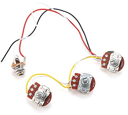 Asyduey Tone Volume Control Harness A250K B250K Socket Potentiometers For Guitar Accessories Parts
