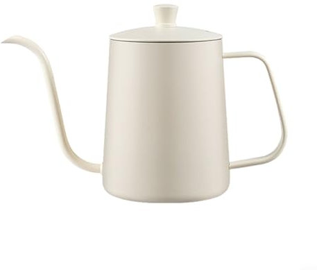 Ergonomic Gooseneck Kettle Stainless Steel for Comfort and Control in Brewing (600ML Graduated lid)