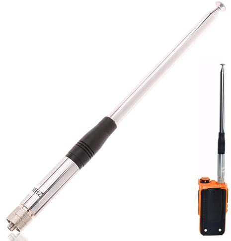 Xiciki 27MHz CB Radio Telescopic Antenna SMA-Female Connector Compatible with Radtel RT-880 RT880G RT-920, Quansheng UV-K5 UV-K5(8) UV-K6 TK-11(5) TK-11(8) Handheld Walkie Talkie (130cm)