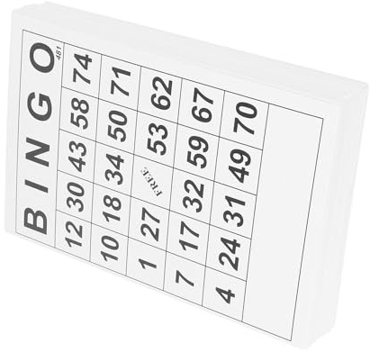 ERINGOGO Lot de 120 Cartes de Bingo Amusantes en Papier 2 Sets pour Jeu de Société Familial Accessoires pour Fête et Rassemblement Jeu de Bingo Éducatif Numéros Imprimés Adapté à Tous