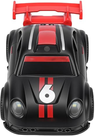 Topiky RC Drift Auto mit Kamera, Licht und Musik, Ferngesteuertes Fahrzeug, Hohe Geschwindigkeit mit LED Lichtern, Driftreifen, Rennsport Spielzeug, Rennsport Spielzeugidee, Geschenk (Black)
