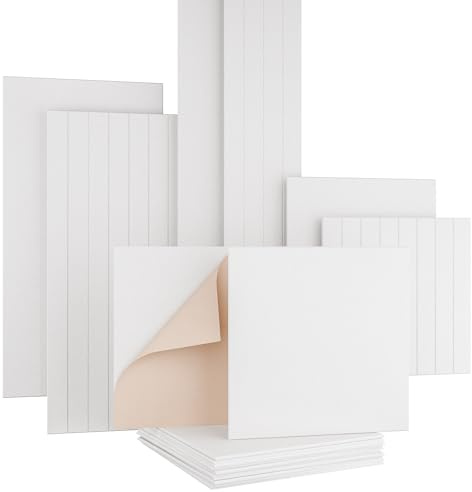 AKUSTIKO Akustikpaneele Selbstklebend 60x60cm - 8 Stück Weiß Akustik Wandpaneele Schallschutz & Raumakustik Panels Filz 9mm Hexim Decken- & Wandverkleidung Innenraumkonzept Akustik (2.88m²)