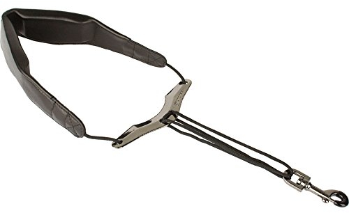 ProTec LC310M Nackengurt mit Metallschnalle, 56 cm, für das Saxophon, aus Leder, Schwarz