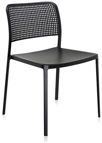 Kartell Audrey Sessel, Plastik, Aluminium bemalt schwarz, 51 x 80 x 52 cm