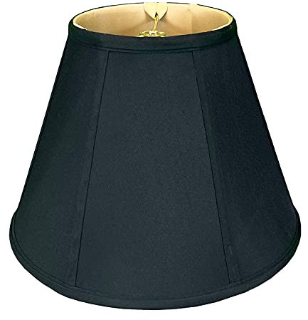 Royal Designs Deep Empire Lampenschirm, Schwarz, 8 x 14 x 11