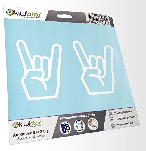 - 2X Kennzeichenaufkleber - Heavy Metal - Rock'n'Roll - Autoaufkleber - Evolution Charles Darwin Aufkleber für Auto, Laptop, Fahrrad, LKW, Motorrad Mehrfarbig JDM Decal Racing