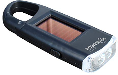 POWERplus Viper Pocket Solar Powered LED Flashlight with Carabina Clip