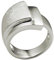 SILBERMOOS XL XXL Ringe in großen Größen Eleganter Damen Ring doppelter Bandring gebürstet glänzend breit 925 Sterling Silber Größen 64, 66, 68, 70, Größe:68