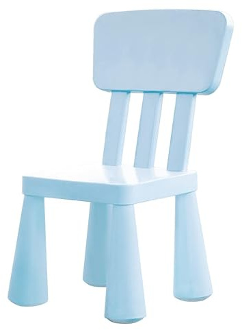 Soerreo Children's Tables and Chairs Kindergarten Baby Study Table and Chairs Plastic Game Table Removable (Chair Light Blue)