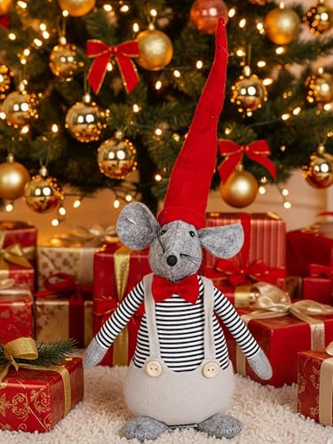 Pommerntraum ® | Dekorationsfigur Sammlerfigur Weihnachts-Maus Dekomaus Wintermaus - tolle Weihnachtsdekoration + Ganzjahresdeko! (Fritzchen)