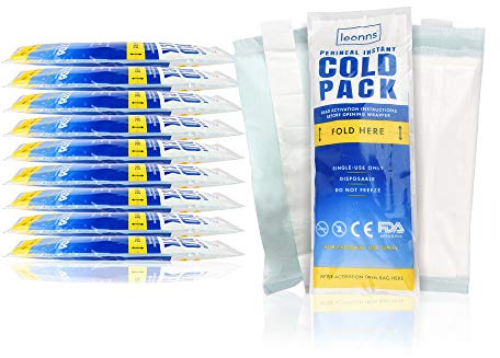 Perineal Ice Packs for Postpartum | Perineal Cold Pack - 2 in 1 Ice Pack Pads for After Birth - Instant Ice Maxi Pads (12)