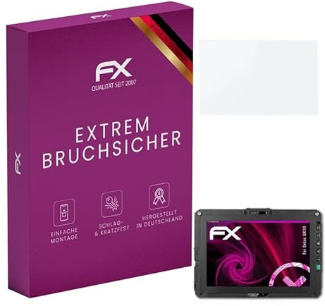 atFoliX Glasfolie kompatibel mit Getac UX10 Panzerfolie, 9H Hybrid-Glass FX Schutzpanzer Folie