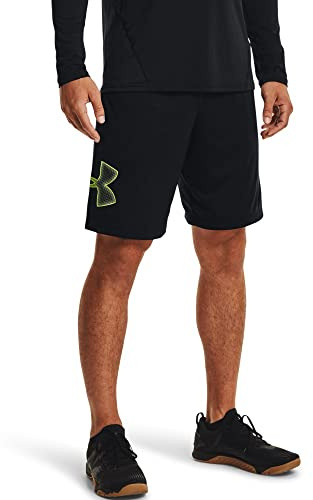 Under Armour Men's Tech Graphic Shorts, Black (008)/High-Vis Yellow, XX-Large