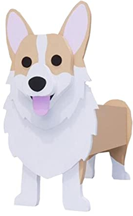BTSEURY Corgi Blumentopf, Hund Blume Pflanzer Cartoon Tier saftig Pflanze Topf Hausgarten Dekoration (7.09 * 4,72 * 7.09 Zoll)
