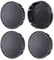 Set 4 Stück x 60mm Nabenkappen Carbon Radkappen Kappen Felgenkappen(Carbon Schwarz, 60mm SCHWARZ)