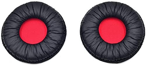 MDR-V55 Ersatz-Ohrpolster, Ersatzteil, kompatibel mit Sony MDR-V55 V500DJ, Somic E95, MDR-V500 Kopfhörern (Schwarz und Rot)