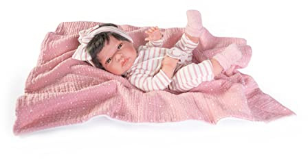 Muñecas Antonio Juan Neugeborene 60146 Kuscheldecke und Schleife, Mehrfarbig