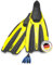 AQUAZON Adventure professionelle Flossen, Schnorchelflossen, Taucherflossen, Schwimmflossen für Erwachsene, Farbe:Yellow, Größe:38/39