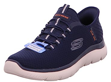 Skechers Summits High Range Herren Sneakers, Navy Mesh Trim, 48.5 EU