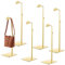 Maitys 6 Stück Gold Geldbörse Display Ständer Edelstahl Einstellbare Höhe Taschen Display Rack Metall Handtasche Display Halter Set für Home Store Boutique Theke Einzelhandel Boden Display Requisiten