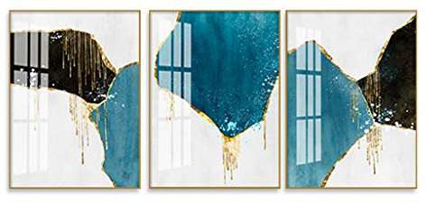 VejiA Europäisches Triptychon, dekoratives Gemälde, Wohnzimmer-Hintergrund, Wandgemälde, abstraktes Wandbild, Veranda, Gang, hängendes Gemälde