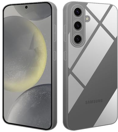 HSP Hülle für Samsung Galaxy S24 5G, Silikon Handyhülle, Case, Transparent | Vergilbungsfrei, kristallklar, passgenaue Aussparungen, erhöhte Ränder, Handy Schutzhülle, Silikonhülle, Phone Cover