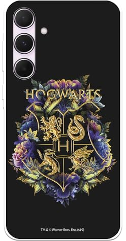 Schutzhülle kompatibel mit Samsung Galaxy A55 5G Offizielle Harry Potter Hogwarts Floral zum Schutz Ihres Handys, transparente Silikonhülle, flexibel, offiziell lizenziert von Harry Potter