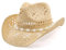 Sombrero de vaquero, sombrero de vaquera, sombreros de vaquero para mujeres/hombres, sombrero de vaquero de ala moldeable para mujer, Beige y blanco, 7-7 3/8
