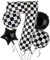 XXL Checkered Zahl 7 Folienballons Schwarz Weiß Rennauto Ballon 5 Stück Mylar Helium Zahlen 7 Rennwagen Autos Luftballon Party Deko Geburtstags Race Car Theme 100cm