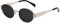 YUELUQU Runde Vintage Sonnenbrille Klassische Retro Metallrahmen Sonnenbrille Oval Punk für Frauen Männer Brille (Silber/Schwarz)