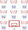 Mini-Basketballnetze, Ersatz für 20,3 cm - 26 cm Basketballfelgen mit 8 Schlaufen, Nylon, kleines Basketballkorbnetz für Kinder im Innen- und Außenbereich, 8 Stück