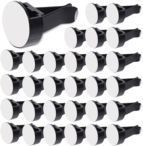 Modixun Lot de 60 clips d'aération de voiture avec tête carrée en métal + tête ronde pour décoration intérieure de voiture, accessoires en métal et plastique