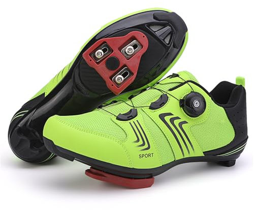 Hixingo Fahrradschuhe Herren Damen Rennradschuh MTB Radsportschuhe Mountainbike Schuhe Sneaker Atmungsaktive Outdoor-Radschuhe Fahrrad Schuhe, SPD/SPD-SL Kompatibles