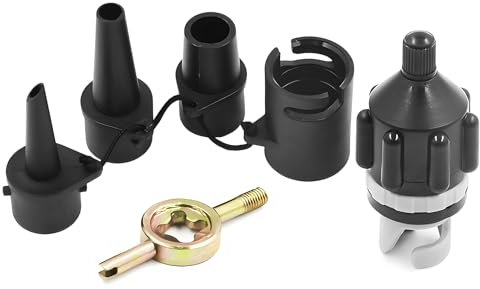 WHENZOO Sup Pump Adaptor, Air Pump Converter Inflatable Pump Adaptors Multifunction Air Valve Attachment With 1 connector For Kayak Stand Up Paddle Board Inflatable Bed Inflatable Boat