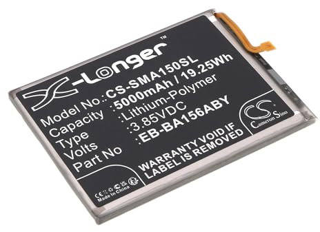 TECHTEK Batteria 5000mAh compatibile con [Samsung] Galaxy A15 4G 2024, Galaxy A15 5G 2024, M-A155M/DSN, SM-A155F/DSN, SM-A155F/N, SM-A155M/N, SM-A1560, SM-A156A, SM-A156B/DSN, SM-A156E/DS, SM-A156E/D