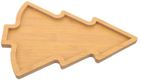 TOPBATHY Piatti da Dessert in Legno Piatto per Salsa A Forma di Albero di Natale Piatto per Condimenti per La Festa di Natale