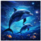 Mafenr Art Diamond Painting Erwachsene Set, Delfin Diamant Painting Bilder, Mosaikherstellung für Geschenke und Familie Décor 30x30cm