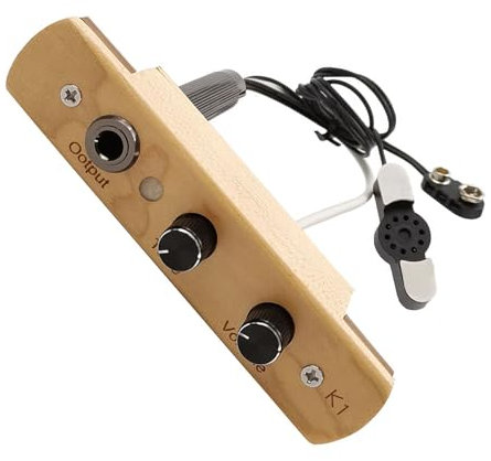 Cajon Tonabnehmer mit Schallloch-Tonabnehmer mit 6,35 mm Ausgangsbuchse, Mikrofon, elektronische Tonabnehmersysteme, einfach zu installieren, langlebig