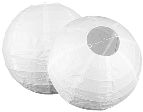 MOLUCKFU 2stücke Runder Lampenschirm Aus Papier Für Hängelampe Und Stehlampe Installieren Und Abzunehmen Platzsparendes Design Für Verschiedene Innenräume