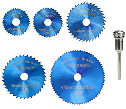 1 Set Mini Sägeblatt Nano Blau Beschichtet HSS Trennscheibe for Dremel Präzisionswerkzeuge Holz Metall Kreissäge Disc klinge