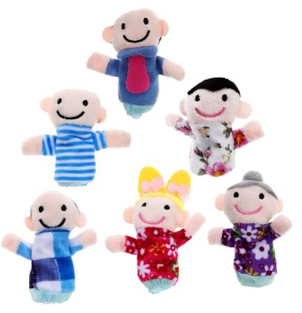 TOYANDONA 6-teilige Handpuppen Für Familienmitglieder Handpuppe Zum Geschichtenerzählen Rollenspielspielzeug Für Jungen Und Mädchen
