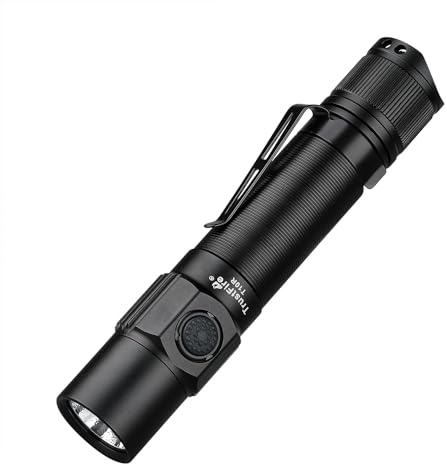 TrustFire T10R EDC Torch High Lumens, 1800 Lumnen Rechargeable Flashlights 5 Modes Super Bright LED Tactical Flashlight IP68 Pocket EDC Flash Light for Camping, Emergency, Rescue, Hunting, Repair