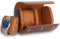 bssmmai Watch Roll, Watch Roll Case con 2 Compartimentos, Caja Relojes Viaje para Hombre y Mujer con Cojín Extraíble, Marrón