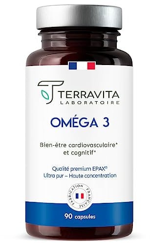 Oméga 3 EPAX® | Huile de Poissons Sauvages Ultra Pure | Processus de Purification Breveté XO | Haute Concentration EPA et DHA | TOTOX inf. à 3 | Pêche Durable | 90 Capsules Anti Oxydation | Terravita